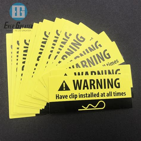 Custom Caution Warning Label Sticker Custom Reflective Warning Stickers ...