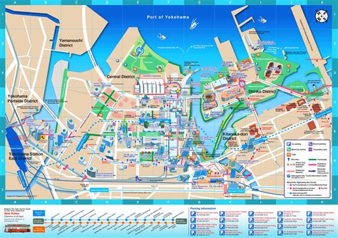 Yokohama downtown map - Ontheworldmap.com