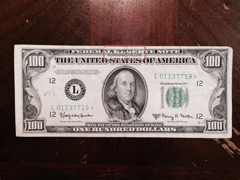 1950 $100 Dollar Bill Star Note Old Paper Money Us Currency - District L