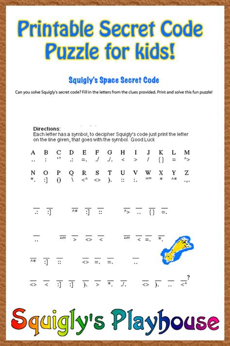 Free Printable Secret Code Word Puzzle For Kids. This Puzzle Has A | Crack The Code Worksheets ...