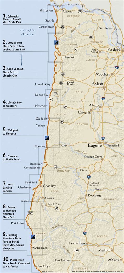 Oregon Coast Campgrounds Map - Map Of Counties Around London