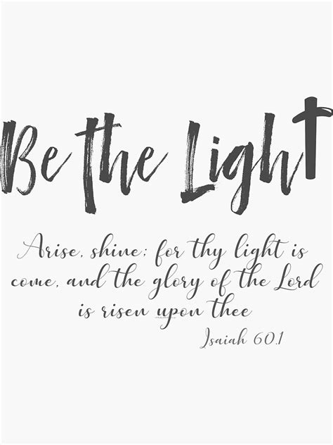 "Be the Light with KJV Bible Verse" Sticker for Sale by motivateme | Redbubble