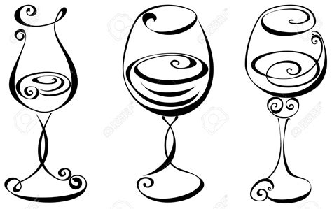 clipart white silhouette wine glass - Clipground