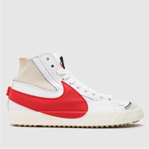 Nike White & Red Blazer Mid 77 Jumbo Trainers - Trainerspotter