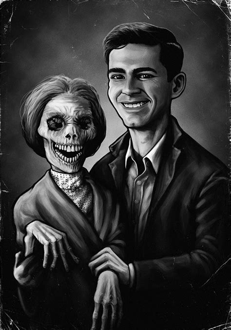 Norman Bates and Mother (Psycho) by Sam Raw : r/alternativeart