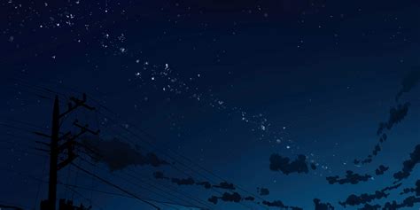 Night Sky With Cloud Anime Wallpapers - Wallpaper Cave