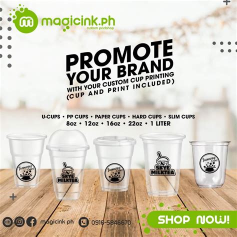 MILK TEA CUPS with logo, Food & Drinks, Beverages on Carousell