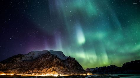 Northern Lights over Lofoten island, Norway wallpaper - Nature wallpapers - #29582