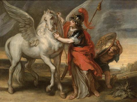 Athena and Pegasus Painting by Theodoor van Thulden | Pixels