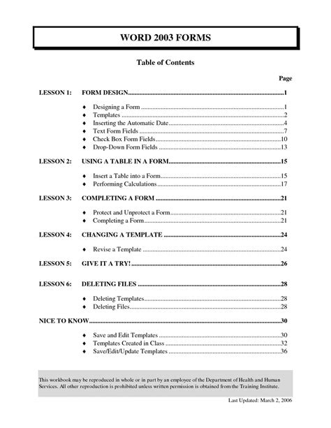 028 Template Ideas Table Of Contents Apa Word Stunning Pdf in Blank Table Of Contents Template ...