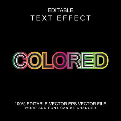 Colorful Text Effect Vector Art, Icons, and Graphics for Free Download