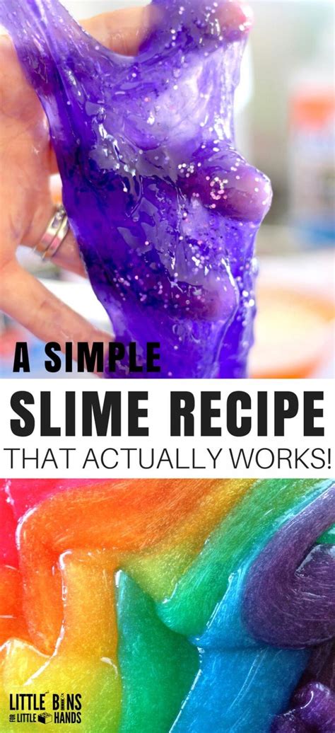 Super Easy Slime Recipe That Actually Works! - Little Bins for Little Hands