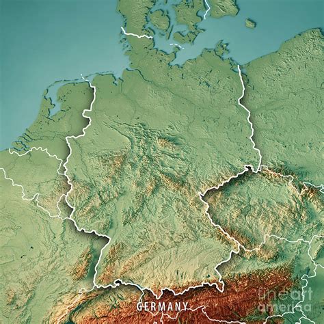 Topo Map Of Germany