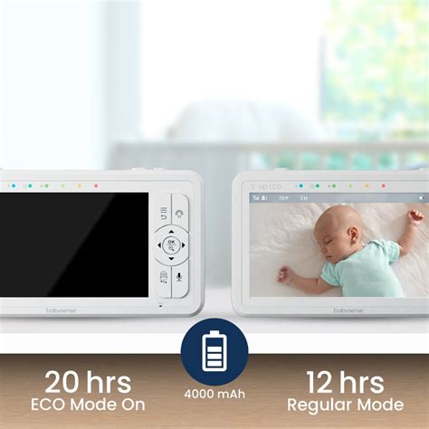 Babysense HDS2: Best Baby Monitor with Camera & Split Screen HD Display