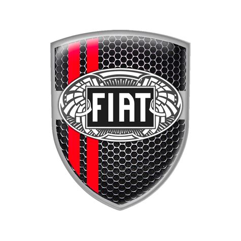 Fiat Silicone Sticker Emblem Carbon Old Logo | Domed Emblems | Stickers | X-Sticker