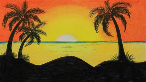 √ Drawing A Sunset