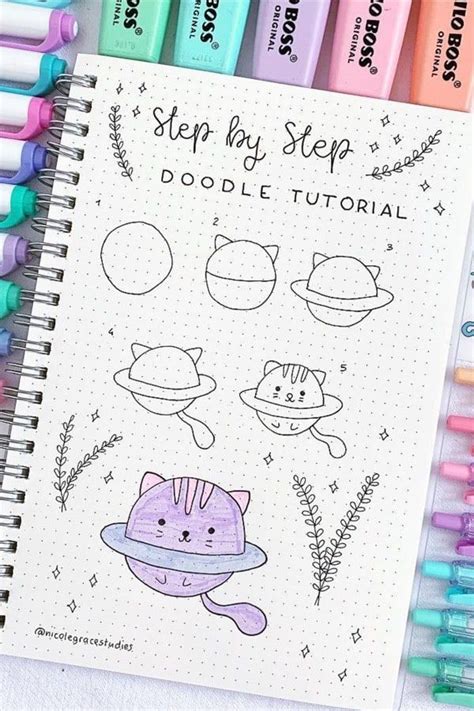 20 Best Bujo Animal Doodles With Step By Step Tutorials Crazy Laura in 2020 | Easy doodles ...