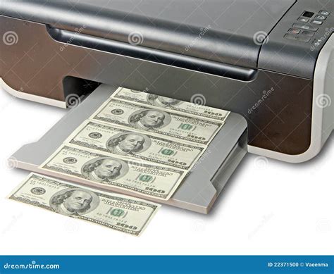 Printer Printing Fake Dollar Stock Photo - Image of fake, currency: 22371500