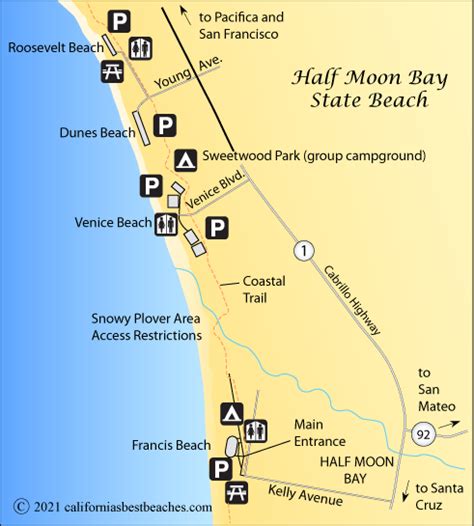 Half Moon Bay Beaches Map