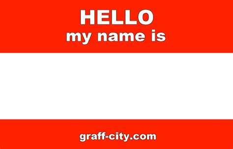 Hello My Name Is Graffiti Sticker