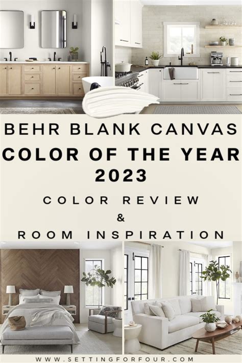 Behr Blank Canvas Color Of The Year 2023 Setting For Four