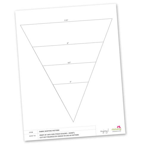 Downloadable Free Printable Bunting Template