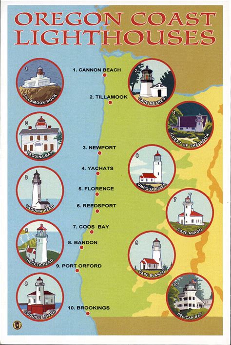 Oregon Coast Lighthouses Map – Map Of The World