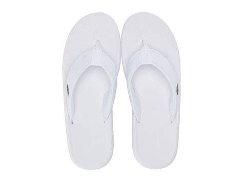 Lacoste Croco 219 2 Mens White Flip Flops for Men | Lyst