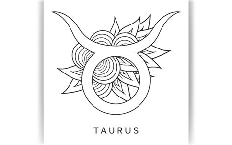 Decorative Taurus Symbol Design Graphic by mehide021 · Creative Fabrica