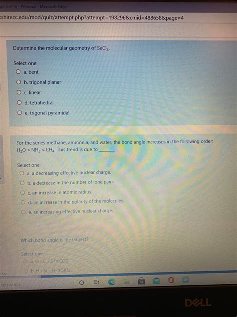 Answered: Determine the molecular geometry of… | bartleby