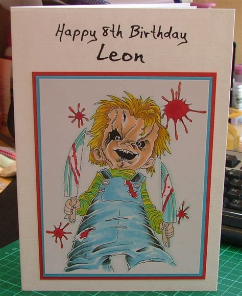 Rosie's Cards: Freddy Krueger and Chucky birthday card