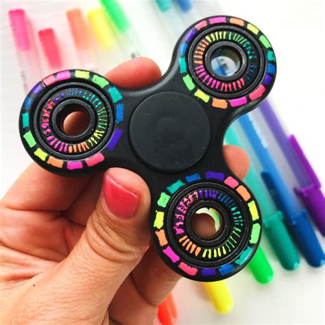 DIY Fidget Spinner Colorful Designs