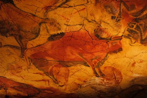 Paleolithic Cave Painting in Altamira Cave (Illustration) - World History Encyclopedia