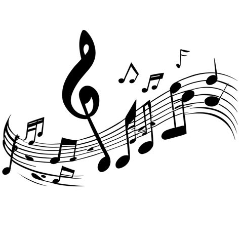 Music notes black and white icon clipart transparent background ...