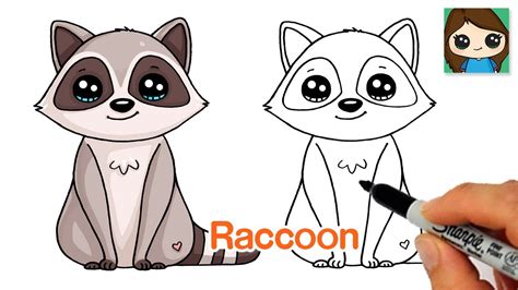 Quick and Easy Tutorial for drawing cute raccoon Artworks