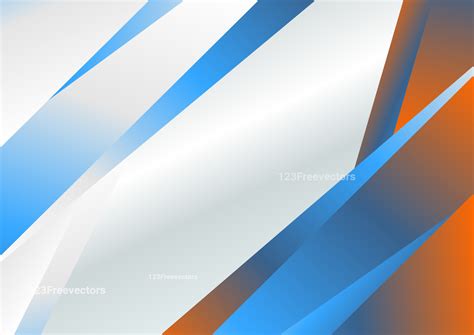 Abstract Blue Orange and White Background Template Vector Art