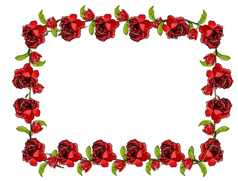 Red Flower Frame Transparent Picture Transparent HQ PNG Download ...