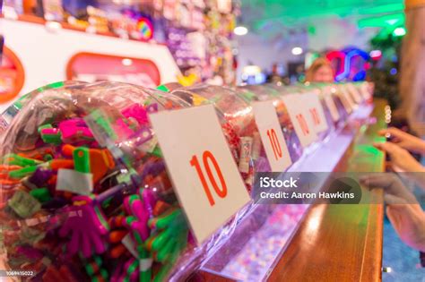 Ticket Prize Counter At An Arcade Stock Photo - Download Image Now - Amusement Arcade, Arcade ...