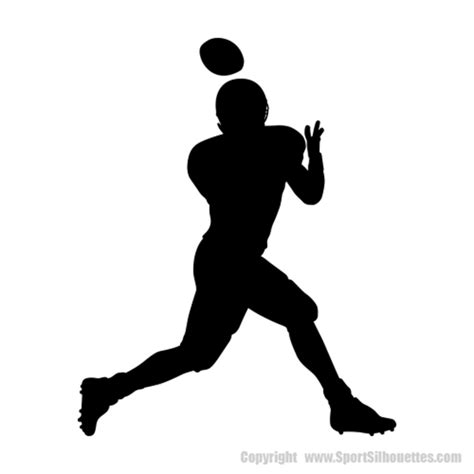 FOOTBALL PLAYER (RECEIVER) Wall Silhouettes (Football Decorations ...