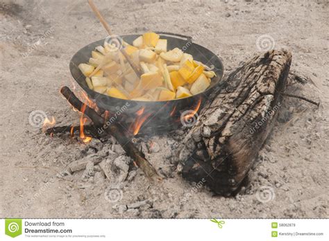 Food on the fire stock image. Image of fireplace, flame - 58062879