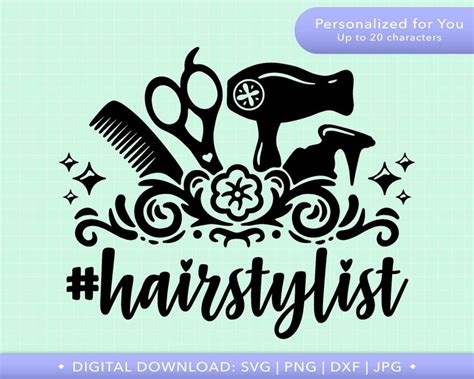 Hair Stylist SVG Hairdresser Salon Monogram Beautician Hair - Etsy in ...