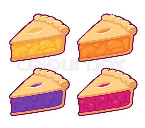 Cartoon pie slices set | Stock vector | Colourbox