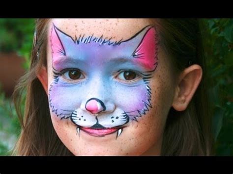 Kitty Cat face painting tutorial - Easy Cat makeup - YouTube