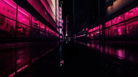 Tokyo Street Photography Pink Neon Lights 4K Wallpaper - Download Free 4K Desktop Wallpapers