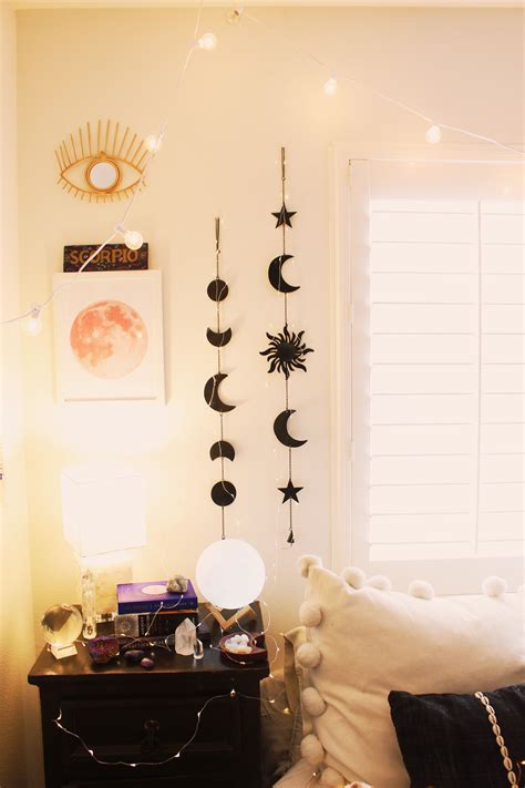 Moon Phases Wall Hanging Decor | Aesthetic bedroom, Hanging wall decor, Modern bedroom design