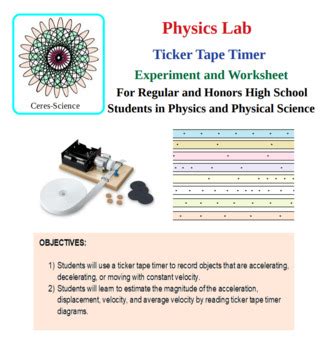 Ticker Tape Timer - High School Physics Lab by Ceres Science | TPT