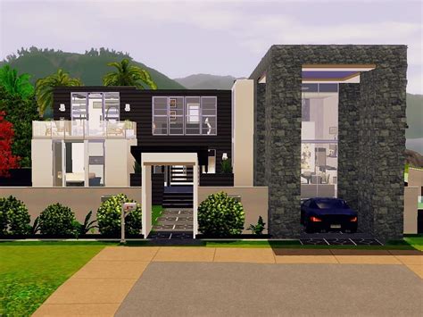 beach house the sims 3 - Google zoeken | Modern house floor plans, Sims 4 modern house, Beach ...