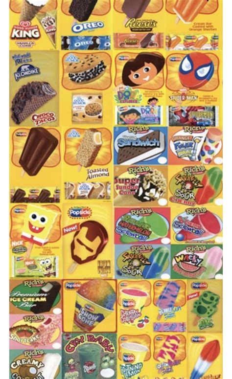 ice cream truck menu 2000 - Toney Lovelace