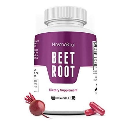 Beet Root Capsules - 1300mg - Made with Organic Beetroot Powder That Supports Lower Blood ...