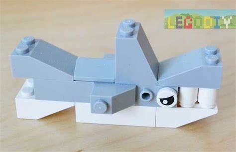 LEGO Shark instruction step by step from lego classic bricks | Classic ...